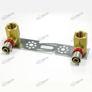 Угол двойной на планке BP 20х1/2" пресс TIEMME 1650106