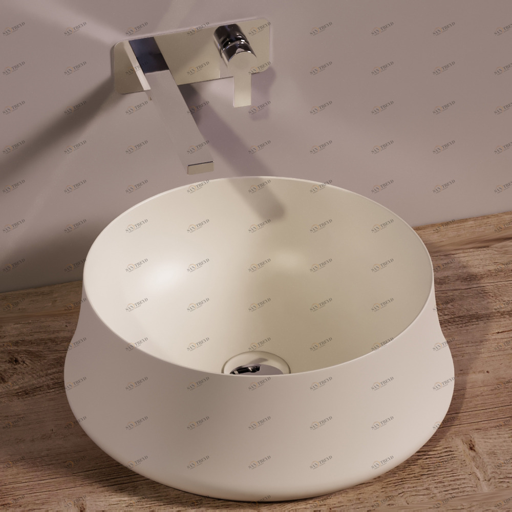 SH02SABBIAMATT Накладная раковина на столешницу  круглая Simas Sharp