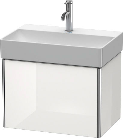 XS406704343 Тумбочка подвесная компакт XSquare #XS4067 584 x 390 мм Базальт матовый, декор Duravit - Вид №3