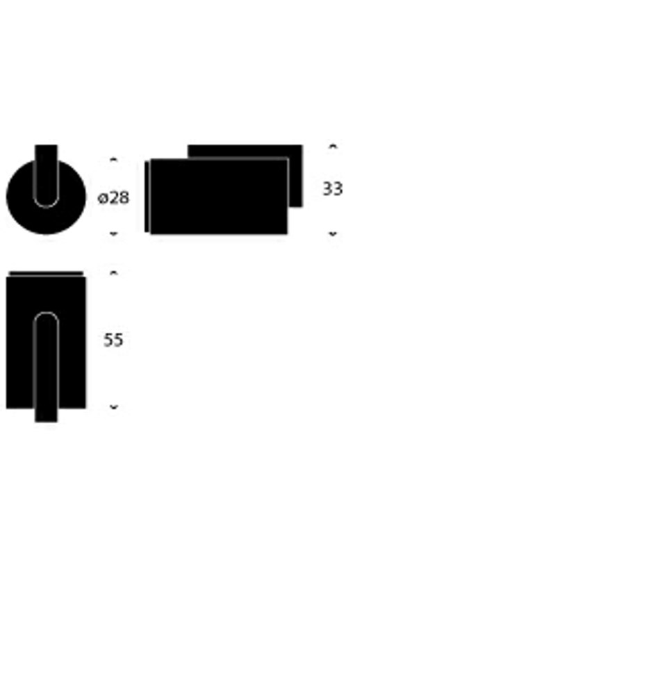 FROST Дверной упор 1, 55мм » белый / черный Нержавеющая сталь Белый N1931-W  - Вид №1