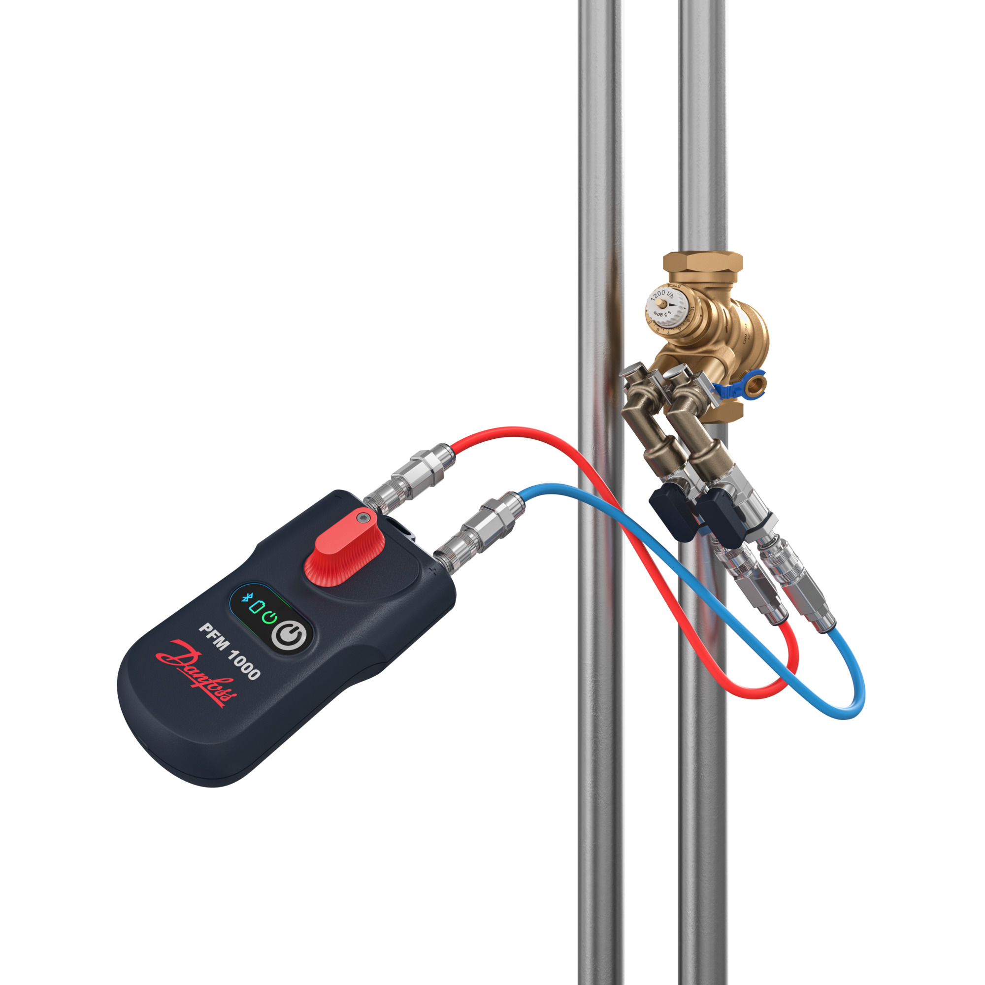 Danfoss Прибор для измерения перепада давлений и расхода PFM PFM 1000 измерительный прибор PN20 бар 003Z8261  - Вид №16