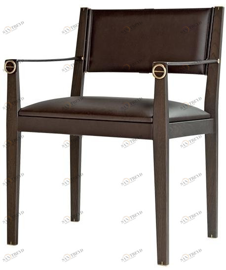 Paolo Castelli Кожаное кресло с подлокотниками со встроенной подушкой sun-id-1417786