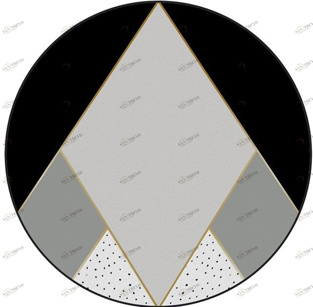 YO2 Круглый коврик из полиамида с геометрическими мотивами Post modern sun-id-1372291
