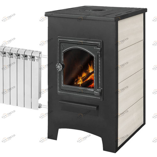 Печь-камин Этна (ДТ-4С) с плитой и Т/О 4806