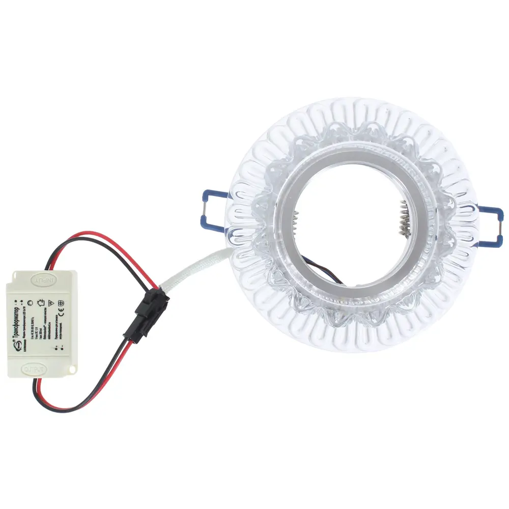 Спот точечный встраиваемый Elektrostandard 7247 под отверстие 60 мм, MR16 с LED-подсветкой, 1 м², цвет прозрачный STLM-2079914 - Вид №2