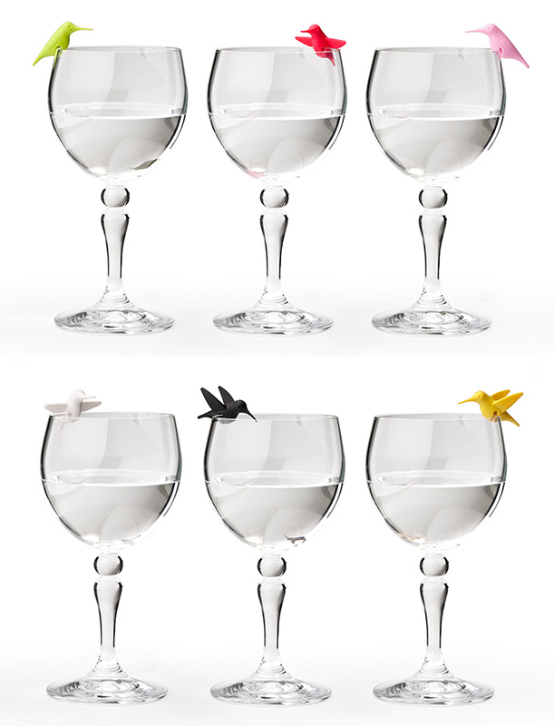 QL10101-MX Маркеры для бокалов humming bird 6 шт. Qualy  - Вид №2