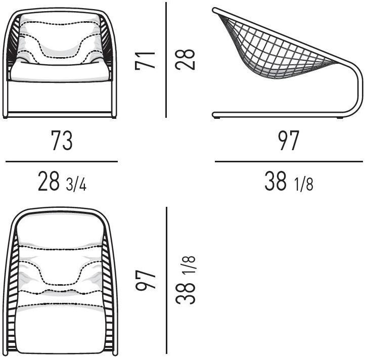 Minotti Poltrona da outdoor Cortina sun-id-1471047 - Вид №5