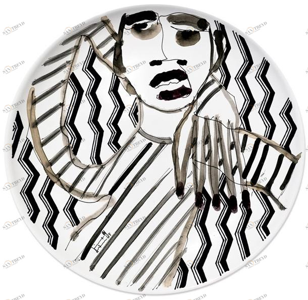 Kiasmo Керамическая тарелка Portrait K+mp2