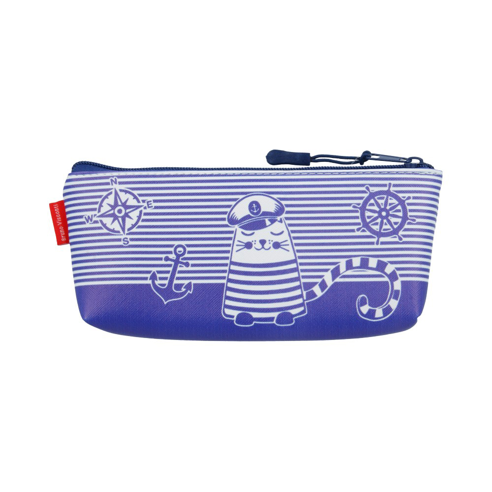 14-010/04 Пенал на молнии 20 x 9 x 3.5 см "Кот морячок" Bruno Visconti 