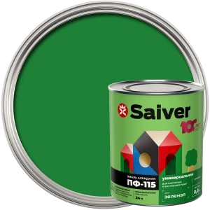Эмаль ПФ-115 Saiver Lux глянцевая цвет зеленый 0.8 кг 83402368 STLM-2177816