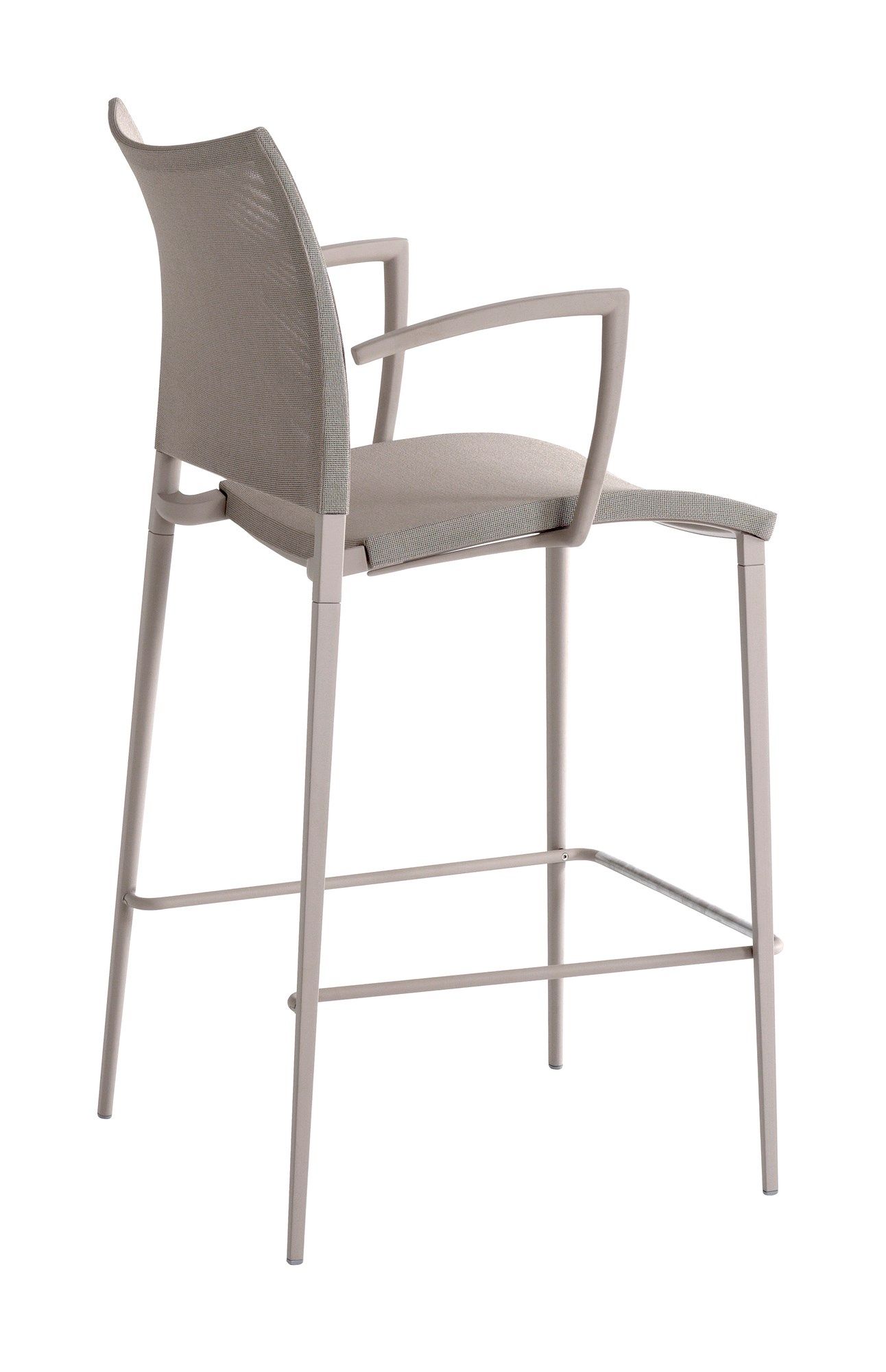 Высокий стул из синтетического материала со спинкой Desalto песок ARCH-00022390 - Вид №1