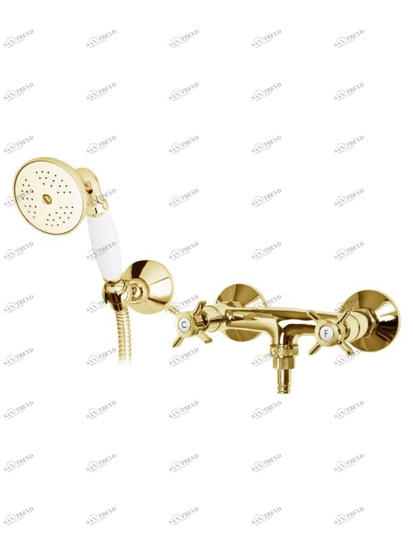 Смеситель для душа с ручным душем, шлангом 150 см и держателем CEZARES LORD-D-03/24-Bi