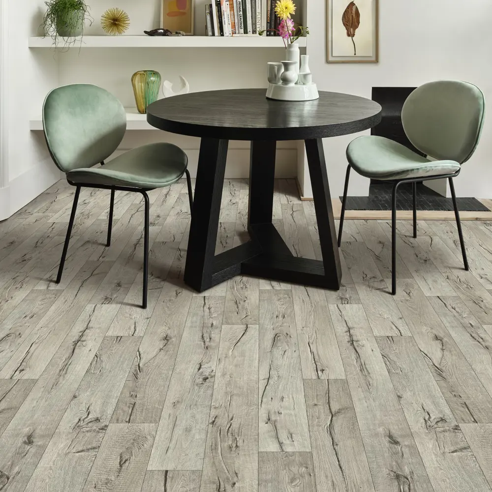 Линолеум бытовой KREAFORTA «Эйпен» серый под дерево, 23 класс, ширина 4 м 89436098 STLM-1583713