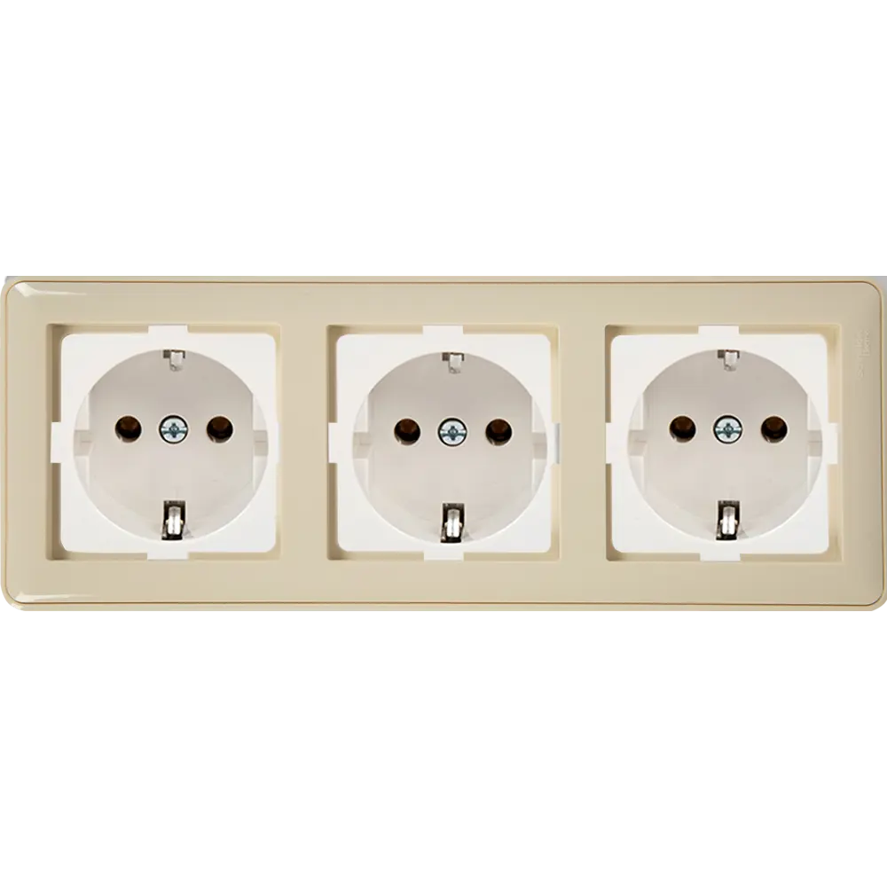 Рамка трехместная SYSTEME ELECTRIC W59 для розеток и выключателей в цвете слоновая кости 18799391 STLM-0012760 - Вид №2