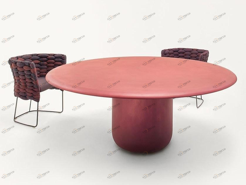 Paola Lenti Круглый обеденный стол из стали  B102a 