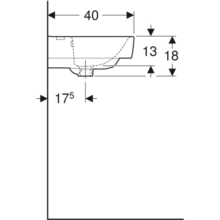 501.716.00.1 Раковина Geberit Renova Compact Geberit  - Вид №34