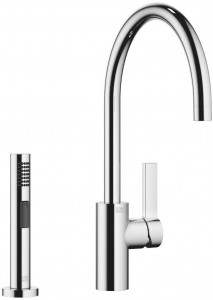 33826875-00_1_27721970-00_1 Смеситель однорычажный с душевым гарнитуром для ополаскивания - хром Dornbracht Tara Ultra