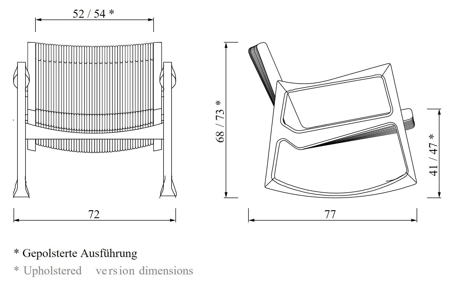 Кресло-качалка с подлокотниками Classicon Euvira ARCH-00056519 - Вид №11