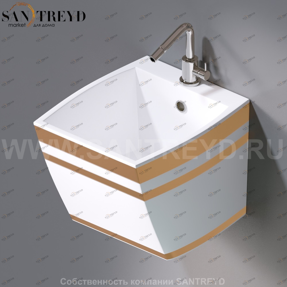 L253.467G Подвесная раковина настенная овальная A. e T. Italia SQUARE белая AeT ITALIA