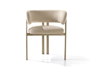 Металлический мягкий стул с подлокотниками