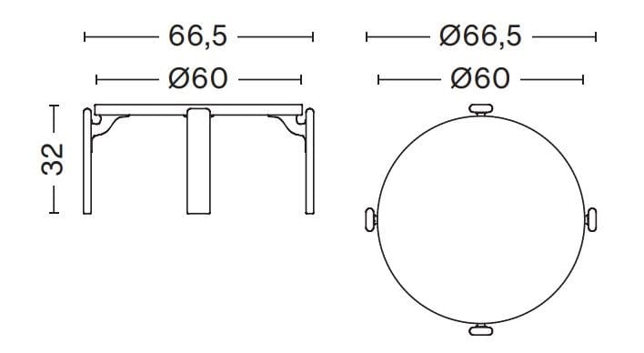 Круглый журнальный столик из бука Hay Рей ARCH-00011357 - Вид №4