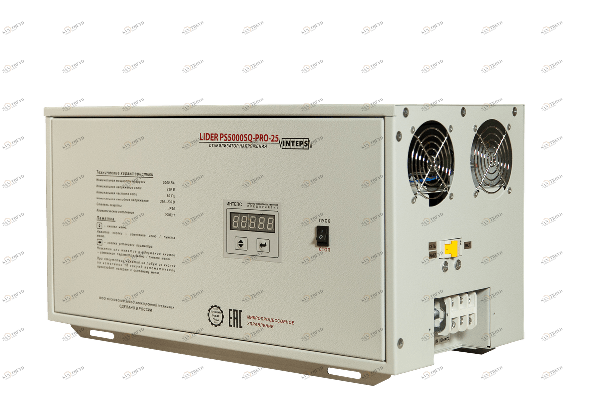 Стабилизатор напряжения LIDER PS 5000 SQ-PRO-15 sun-id-1030923