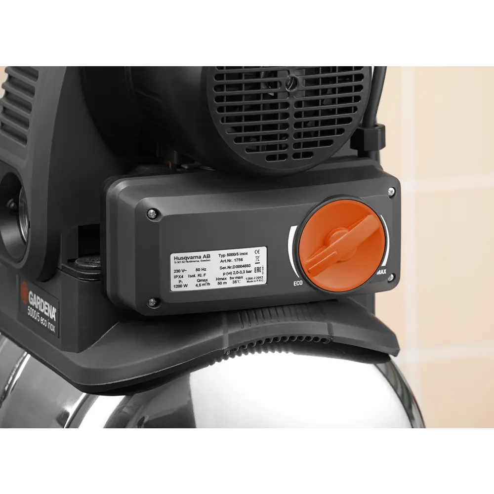 Насосная станция Gardena Eco Inox 230 В 1200 Вт 1.5 м 24 л 5000 л/ч STLM-2132360 - Вид №16