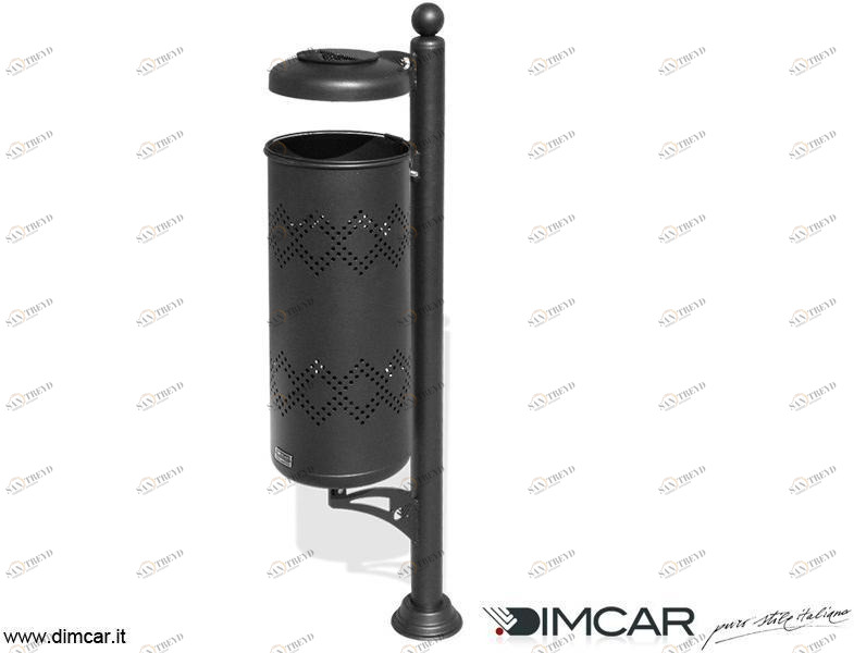 DIMCAR Урна для мусора из металла для улицы Elite 331