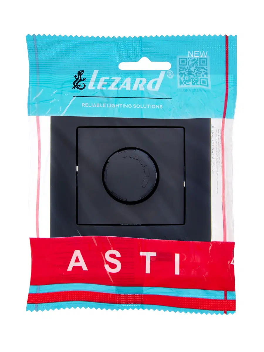 ASTI Диммер 1000W чёрный бархат LEZARD 7081-4242-157 - Вид №3