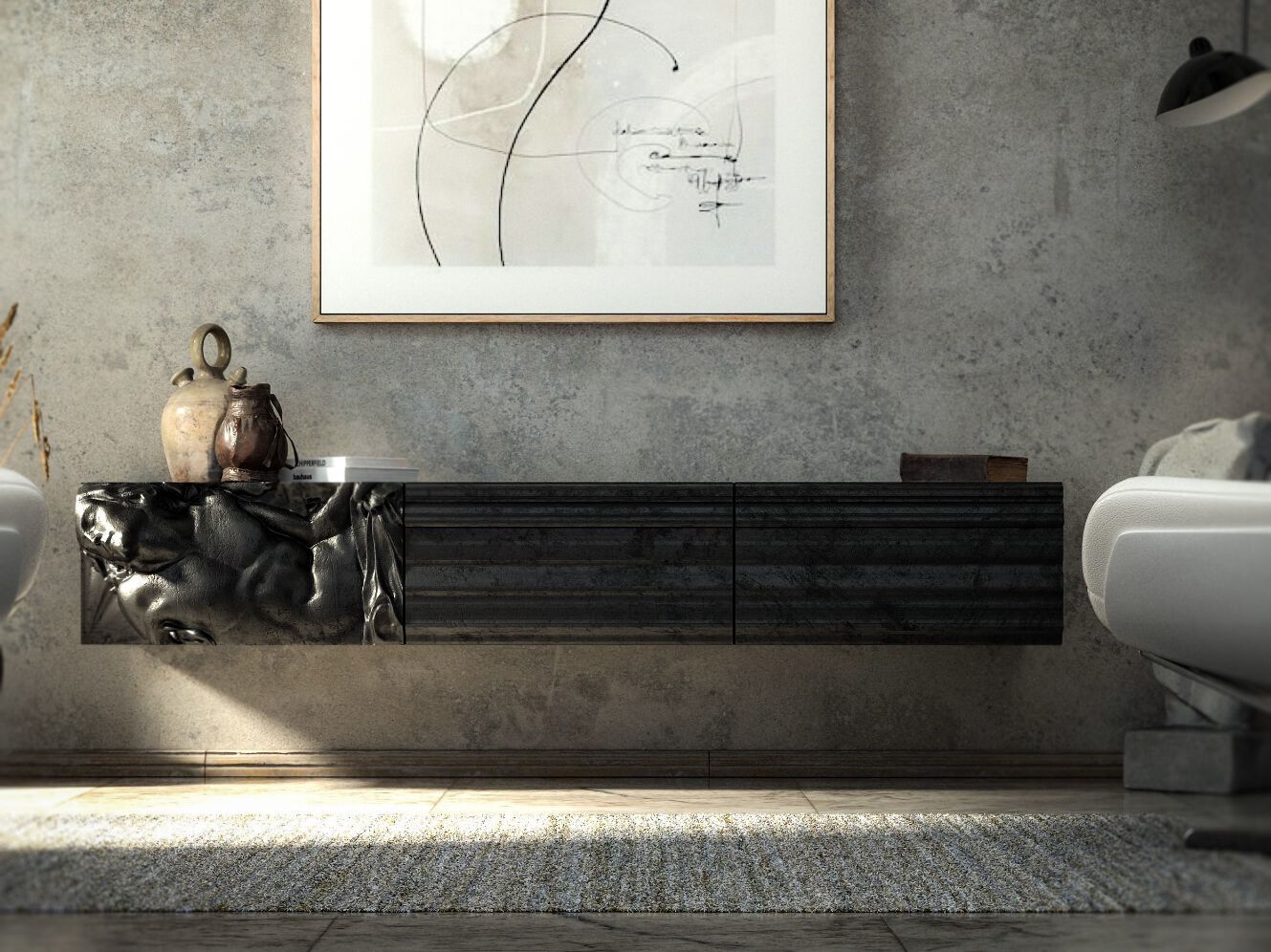 Подвесная консоль с ящиками LO Contemporary Lissomnia ARCH-00050755