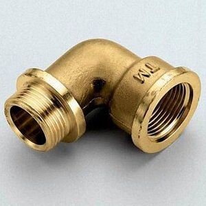 Колено с упором ВР-НР  1/2"x1/2" латунь TIEMME