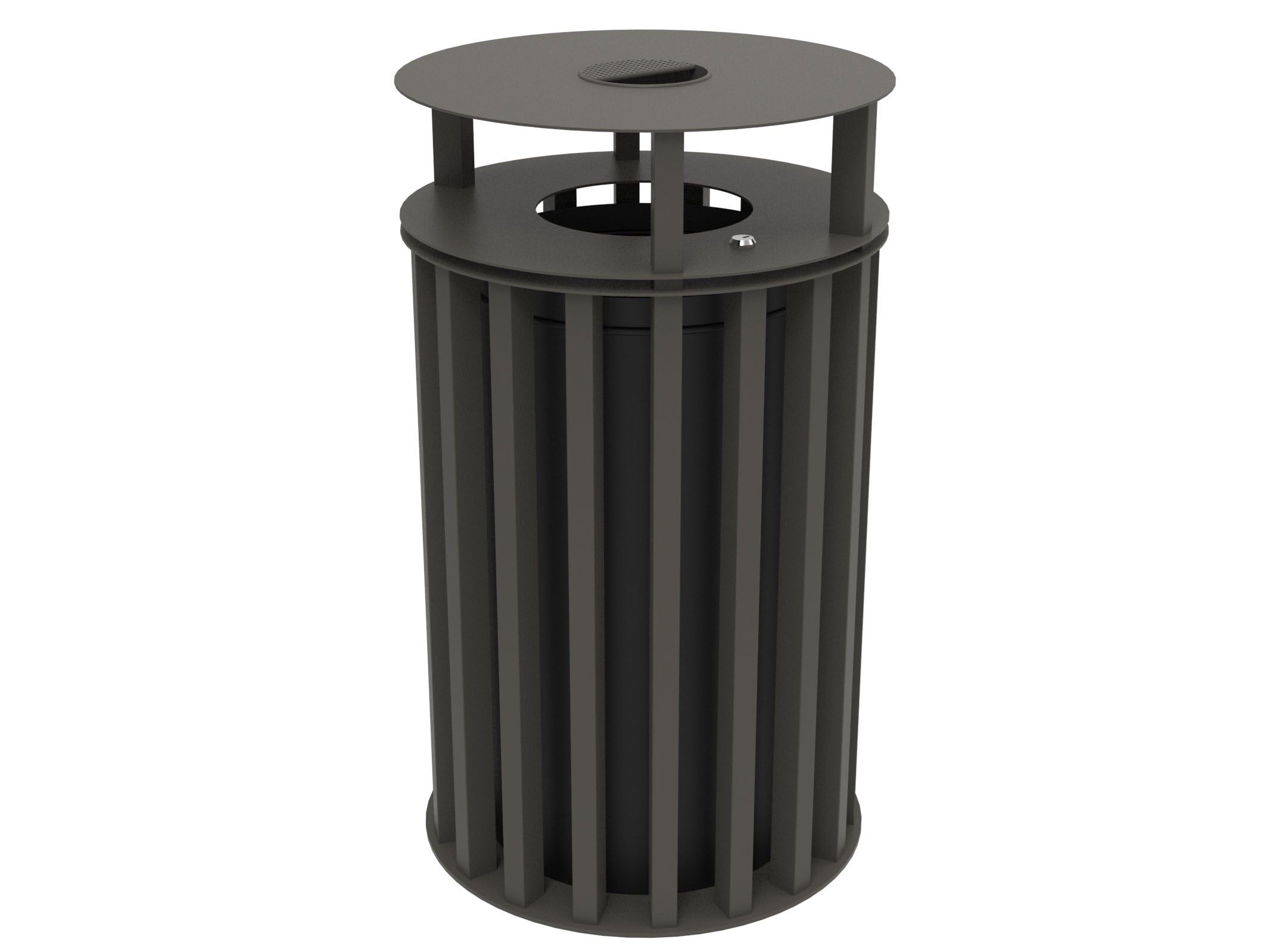 Оцинкованная стальная корзина для мусора с пепельницей Lazzari Динамо ARCH-00058102 - Вид №10