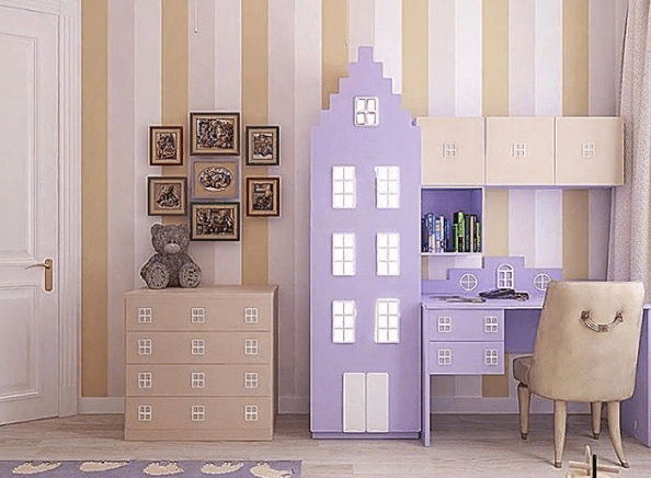 Комод детский с 4 ящиками и декором "Амстердам" МАНДАРИН АМСТЕРДАМ 179544 Бежевый Santreyd  - Вид №6