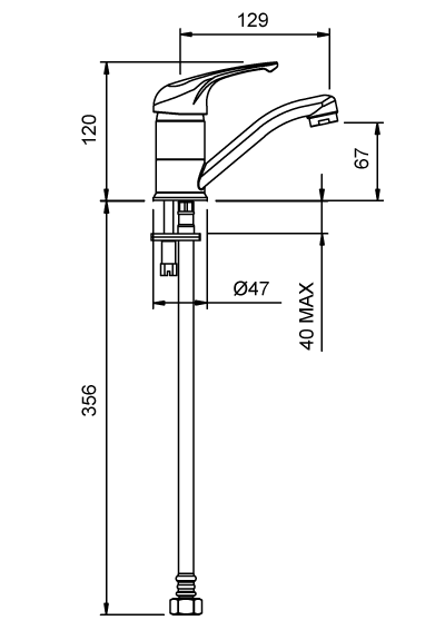 PRBSWCP2 Смеситель для раковины с шарнирным соединением Promix Methven  - Вид №1