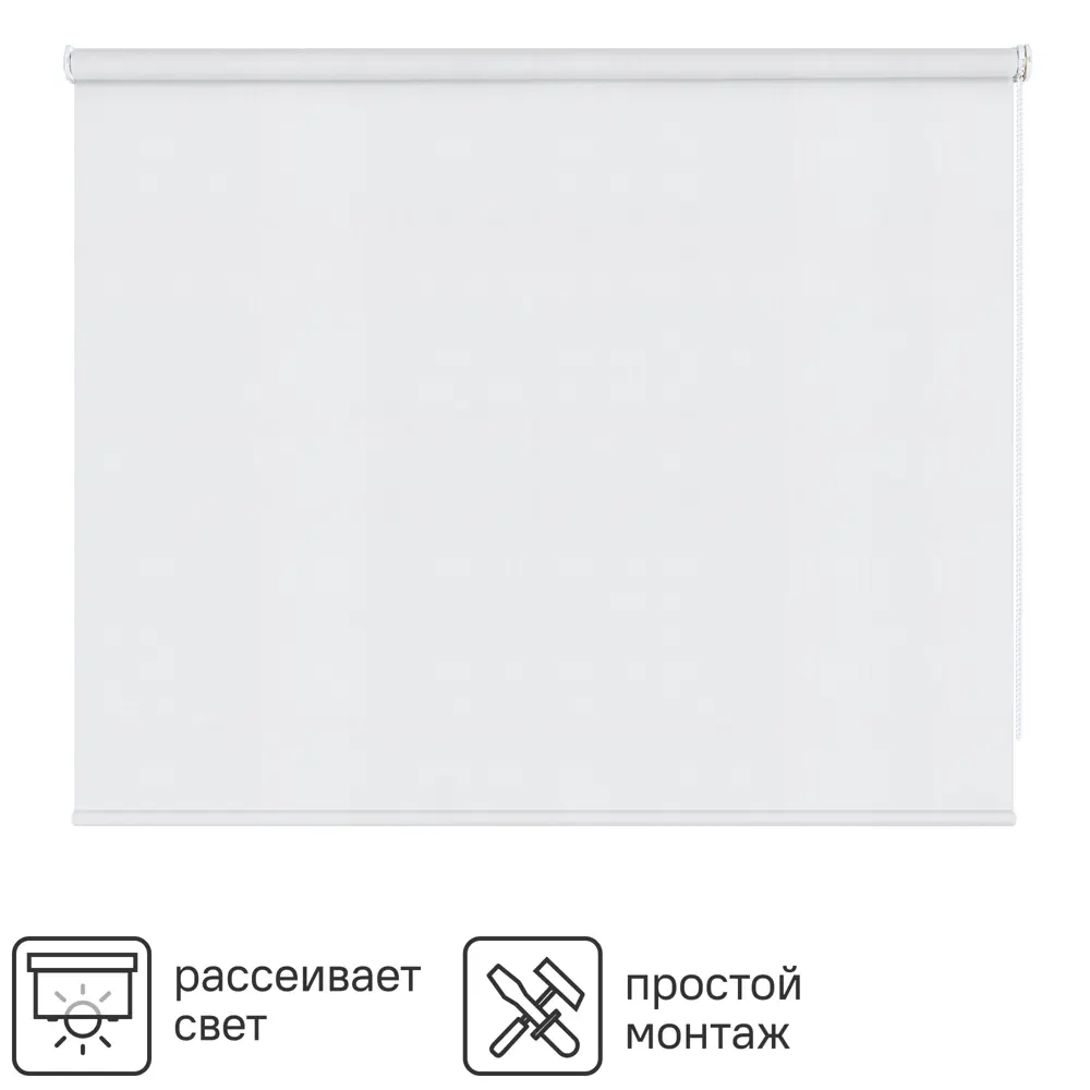 Штора рулонная Inspire Шантунг 200x175 см белая 82807411 STLM-2085218