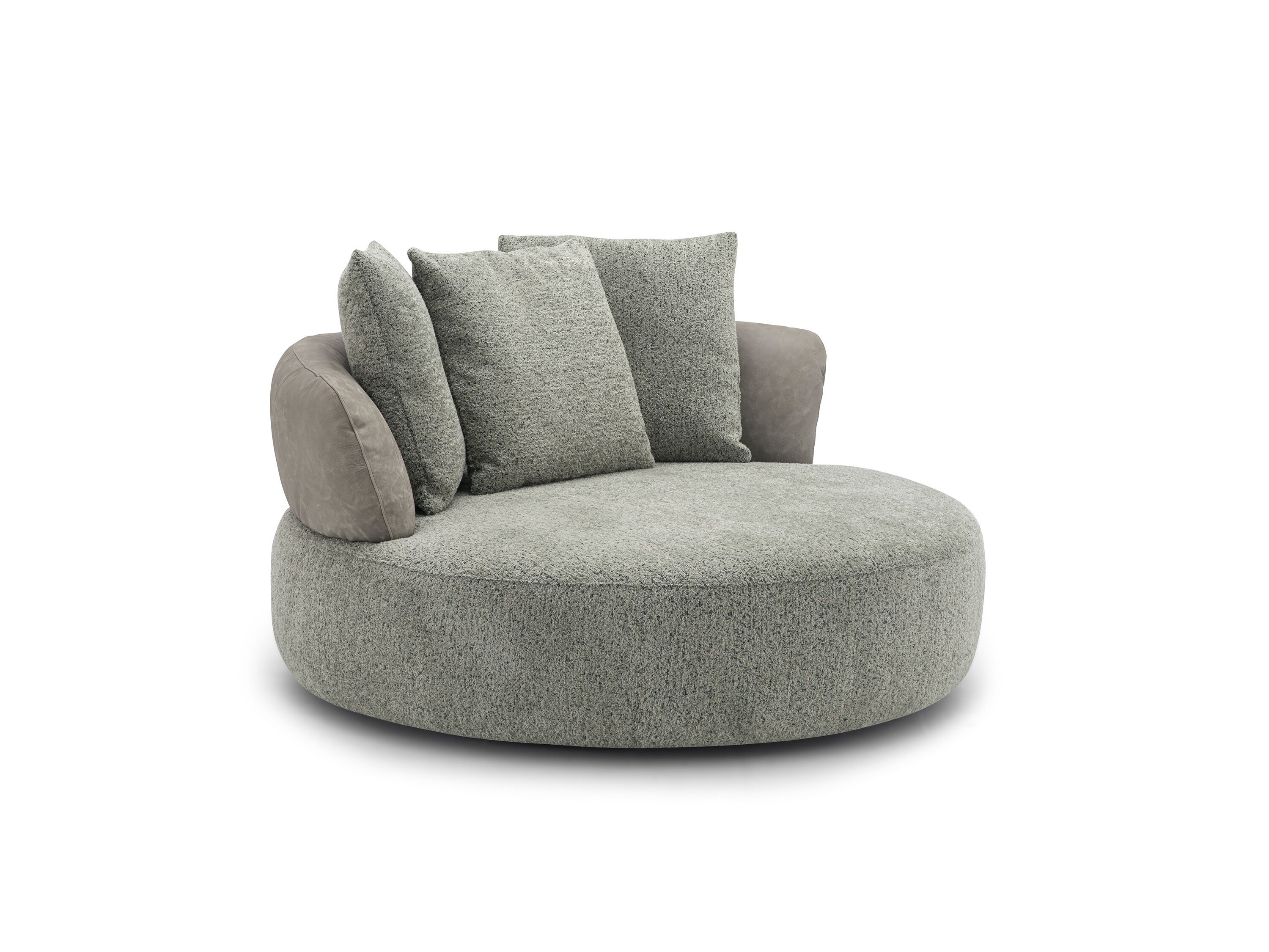 Вращающееся кресло из кожи и ткани CAMPO DE' FIORI LOVE ARCH-00114540 - Вид №1