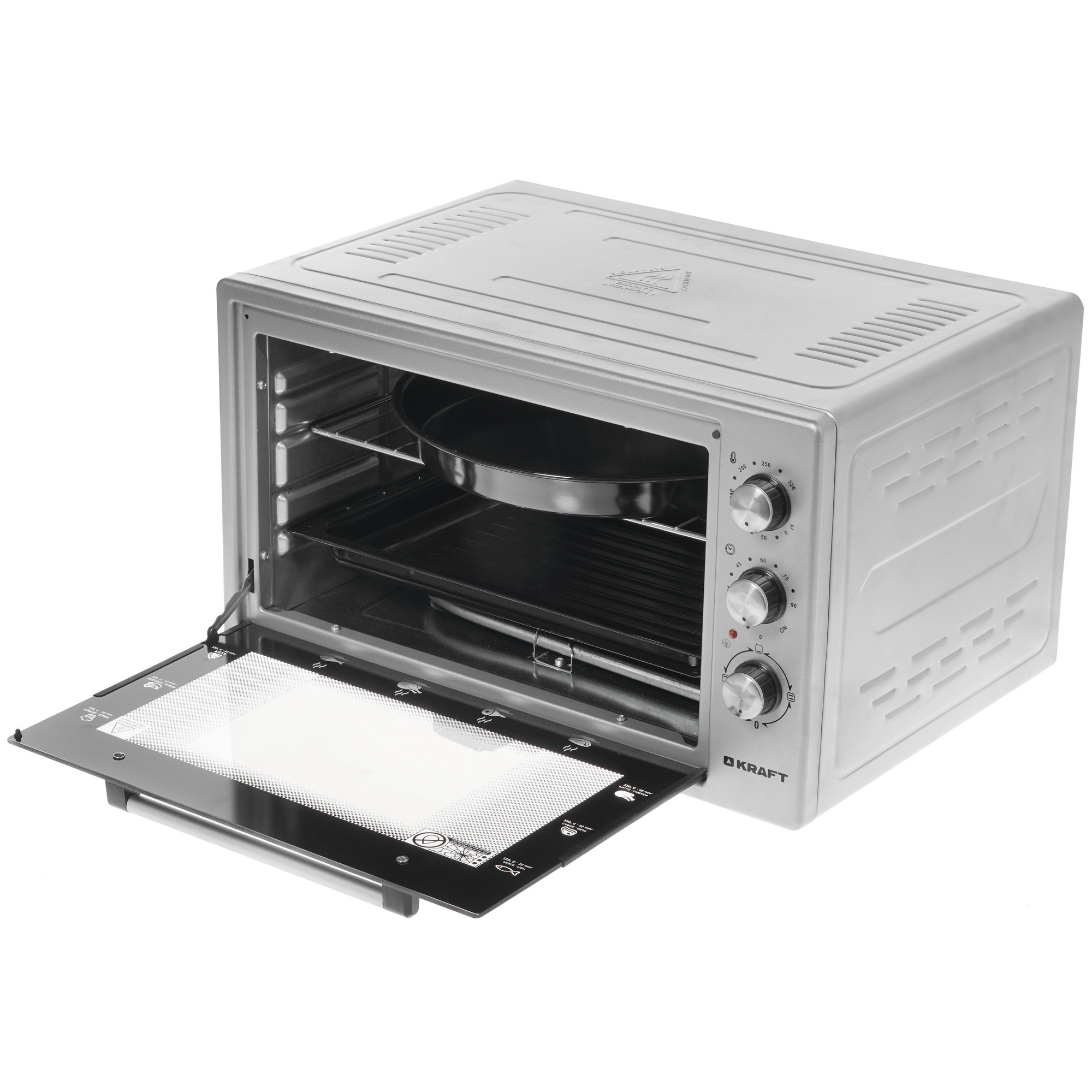 8192481 Мини-печь Kraft KF-MO 4500 GR серебристый STDN-0086623 - Вид №4