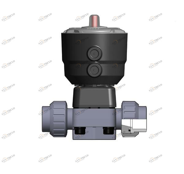 SANIT 221382050100050 2/2-ходовой мембранный клапан DK / CP, PVC-U, д 20 - 63 г, с винтовым клеем рукав, NC 