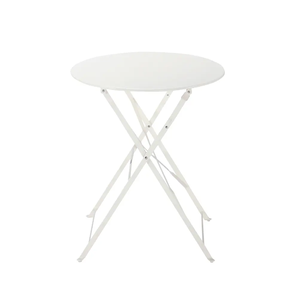 Стол садовый круглый Naterial Flora Origami складной 60x71 см сталь кремовый Товар без серии STLM-2102469 - Вид №2