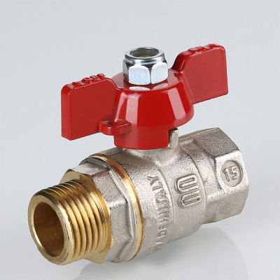 S.218.04 Кран шаровой ENOLGAS BASIC с ручкой «бабочкой» и внутренней/наружной резьбой Valtec 1/2"  - Вид №3