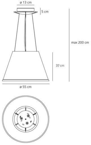 Artemide Подвесной светильник прямого света на пергаментной бумаге Choose sun-id-1487019 - Вид №2