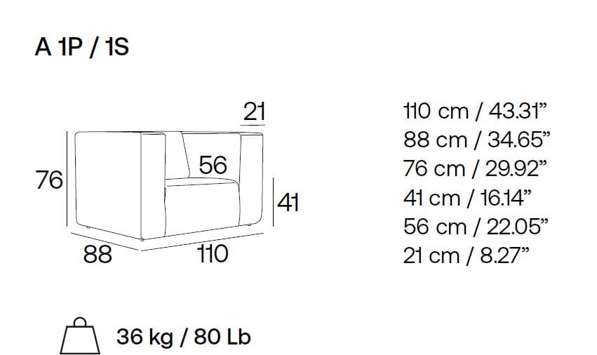 Съемное кресло из полиуретана с подлокотниками Adrenalina ARCH-00082760 - Вид №5