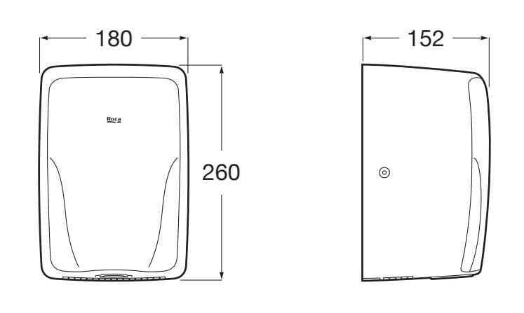 Пластиковые электрические полотенца Roca Public ARCH-00050394 - Вид №2