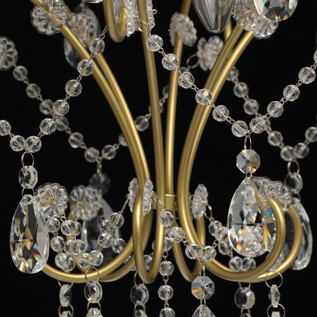 Подвесная люстра MW-Light Адель 10 373014503 MW-LIGHT ДИЗАЙНЕРСКИЕ, АДЕЛЬ 10 187728 Золотой  - Вид №2