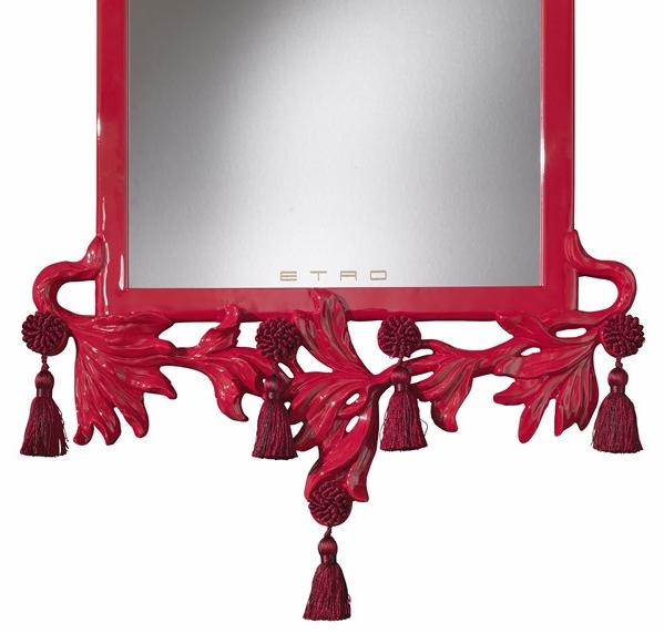 ETRO Home Interiors Прямоугольное зеркало из дерева с настенной рамой sun-id-1361741 - Вид №3