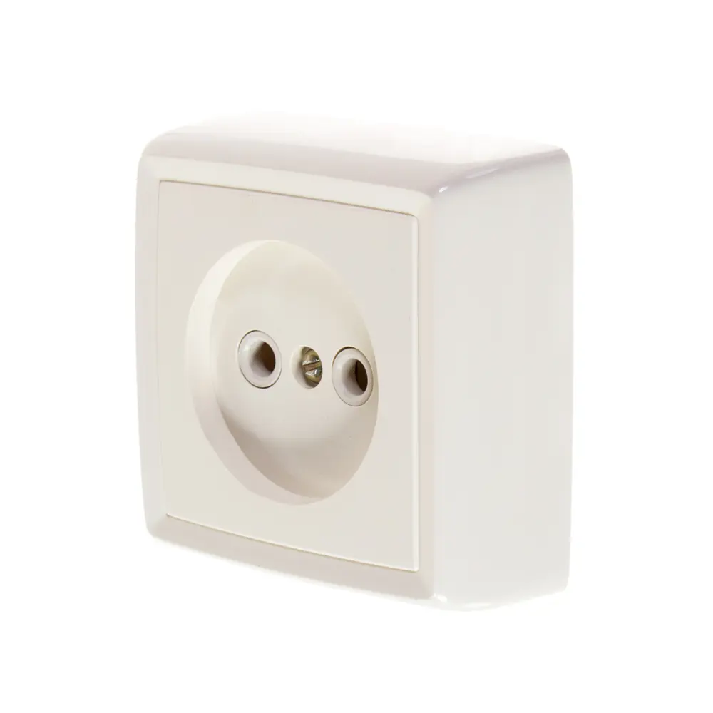Розетка встраиваемая Reone без заземления, цвет слоновая кость STLM-2016085 - Вид №1