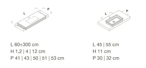 Подвесная раковина Corian® с столешницей Rexa уникальный ARCH-00064673 - Вид №2