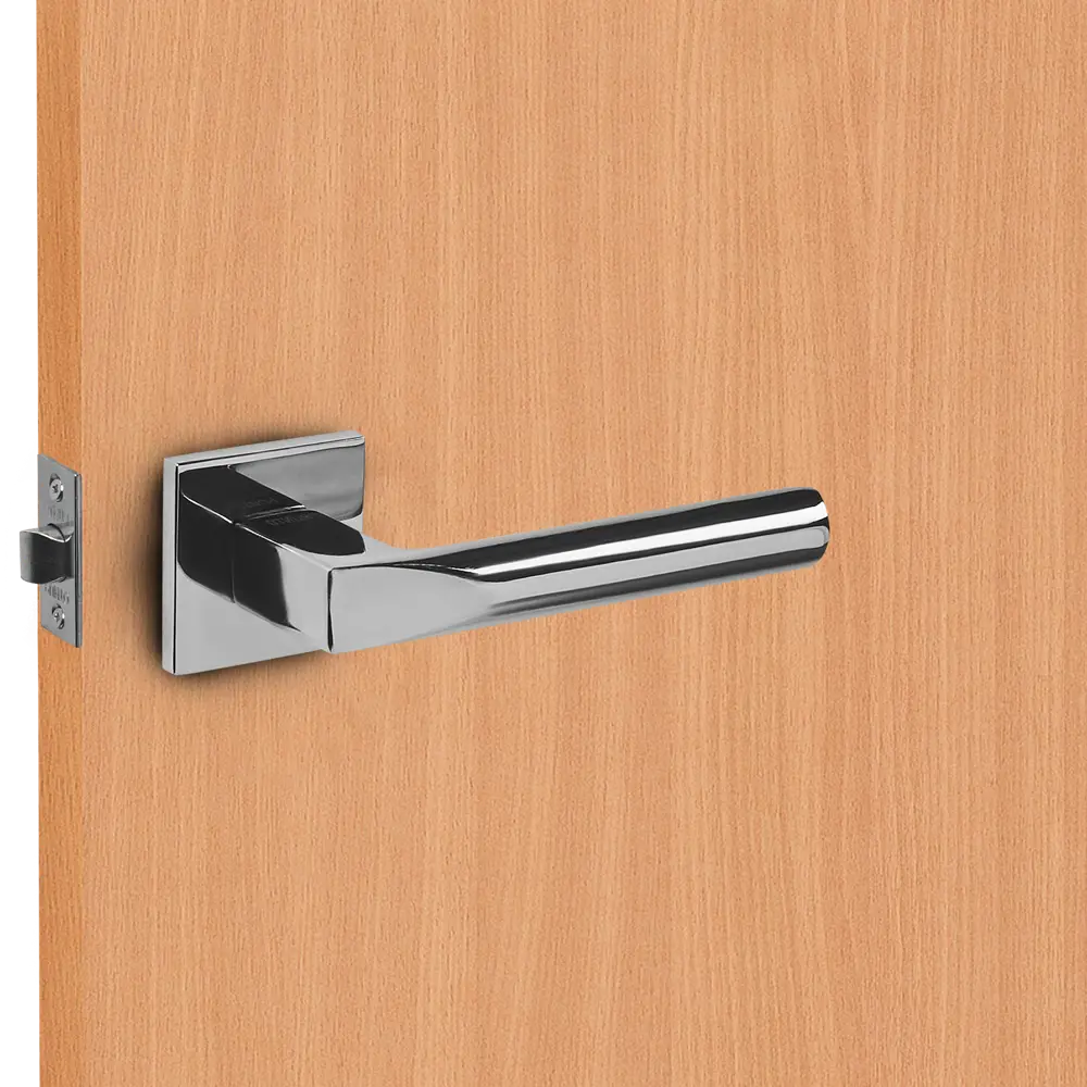 Дверные ручки Punto Cosmo без запирания комплект цвет хром STLM-2011203 - Вид №6