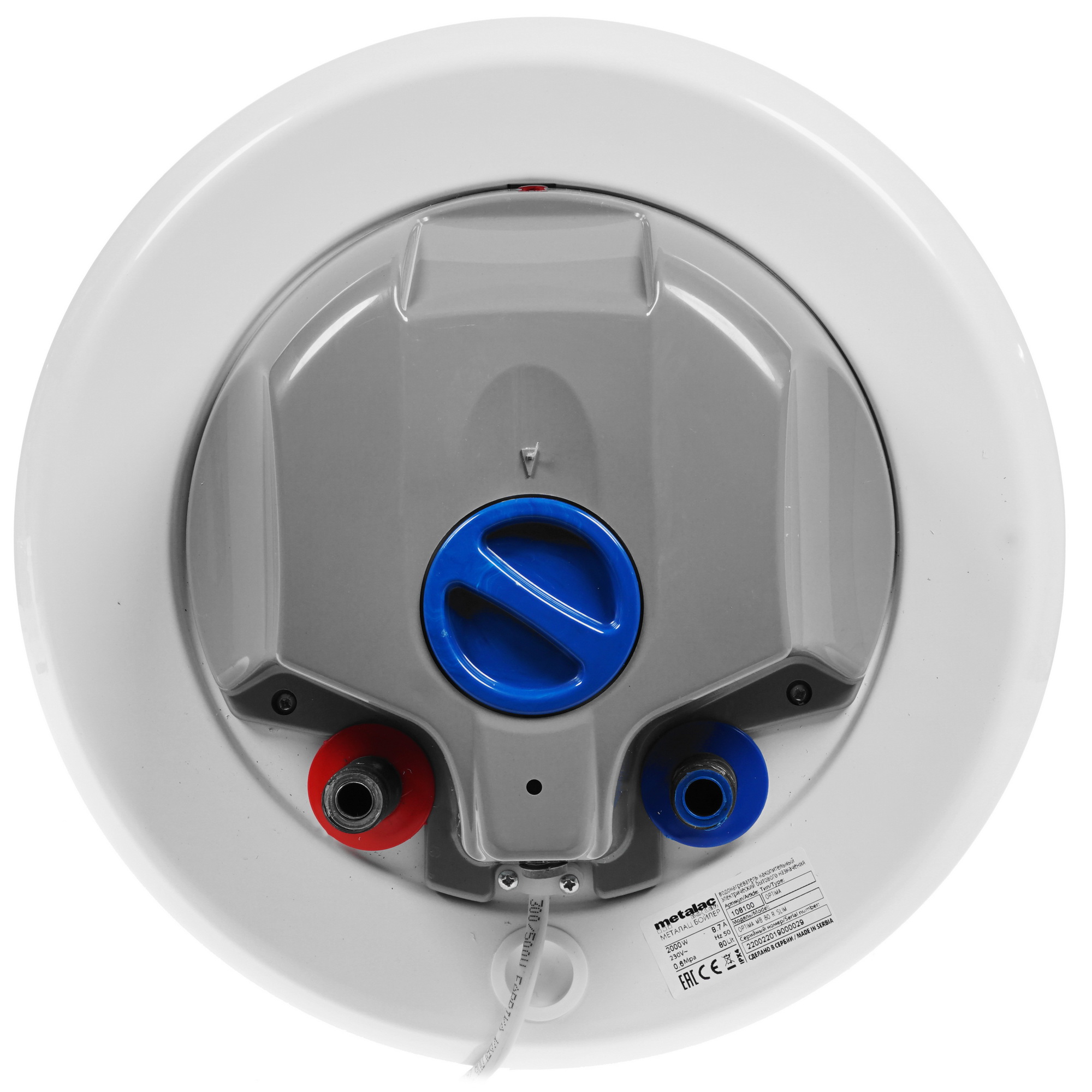 1202292 Водонагреватель электрический Metalac OPTIMA MB 80 Slim R STDN-0003757 - Вид №3