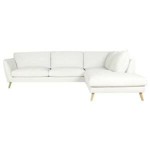 Диван угловой Stella, правосторонний, молочный